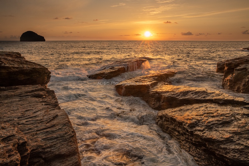 Gull Rock at Sunset, by Jim Muller