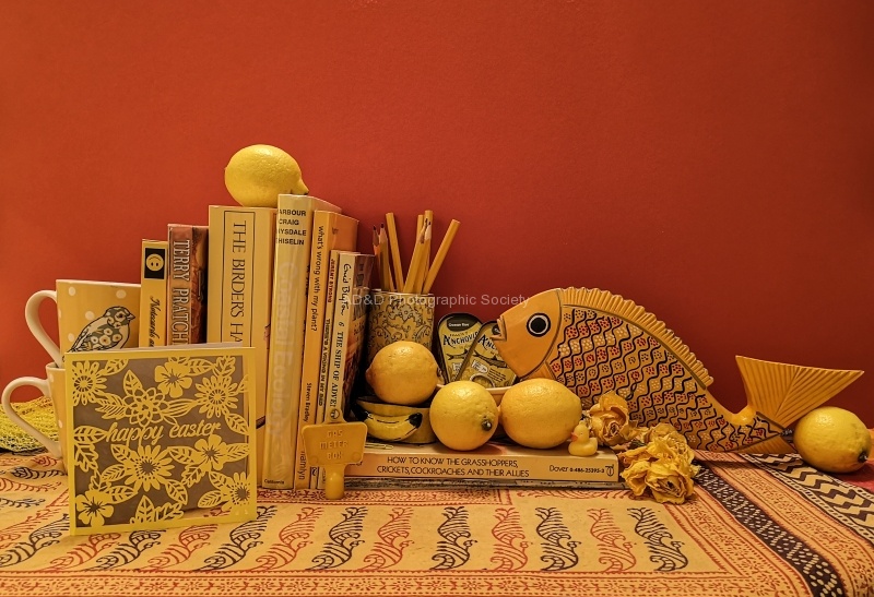 Yellow still-life, by Wendy Meagher