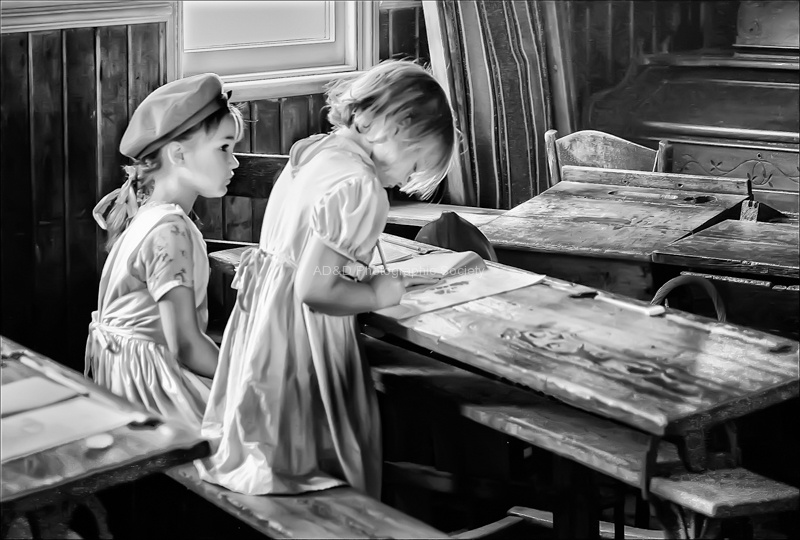 TWO LITTLE GIRLS IN VILLAGE SC