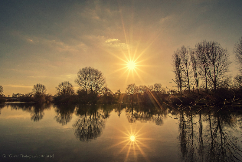 Star Burst Sunrise, St James Lake, Brackley
