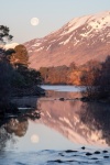 Sunrise and Moon set - Glen Affric, by Lindsey Smith