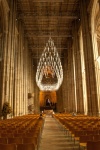 Canterbury cathedral with artwork, by Elaine Argent
