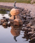 Khatija Barday Wood - Reflection Statue of Little Mermaid