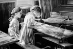 TWO LITTLE GIRLS IN VILLAGE SC