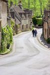 Maureen Tyrrell - Couple Walking in Castle Combe