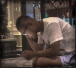 Whilst the real world passes him by