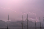 Daytime Lightning over Lake Garda